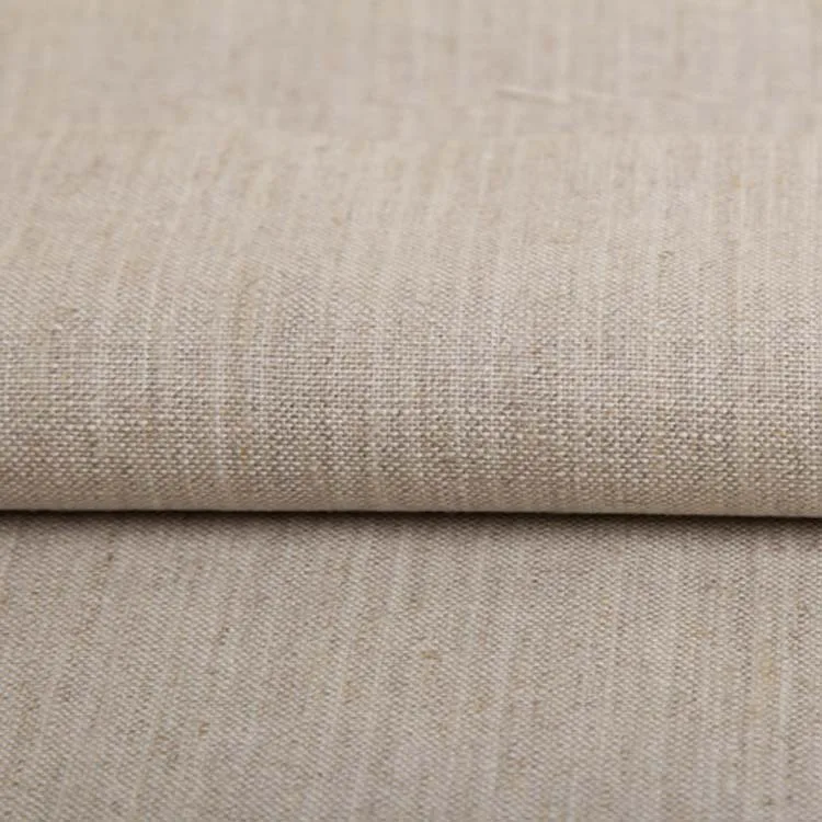 Оптовая Продажа с фабрики, натуральная дышащая удобная льняная ткань на заказ, пальто из чистой 100% льняной ткани для одежды