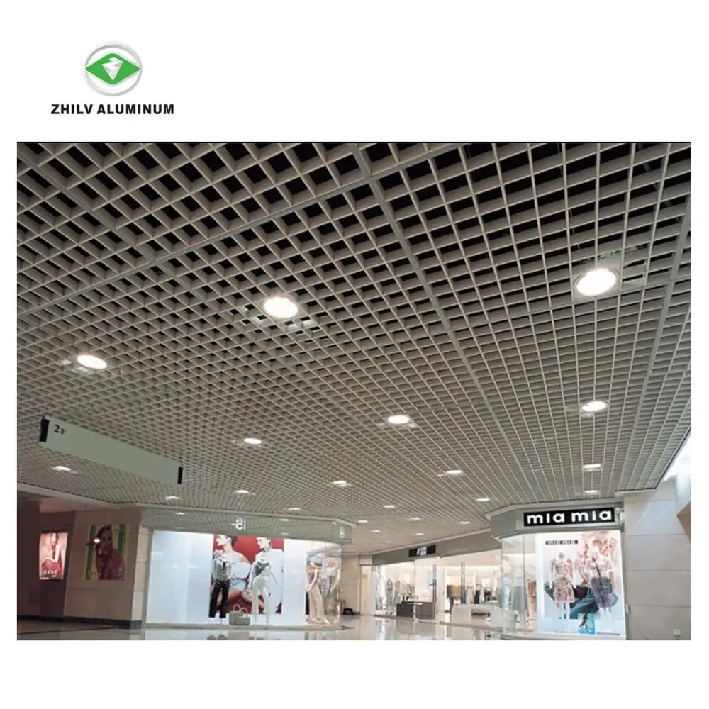ISO9001 подвесной металлический алюминиевый потолок с открытой ячейкой для торгового центра