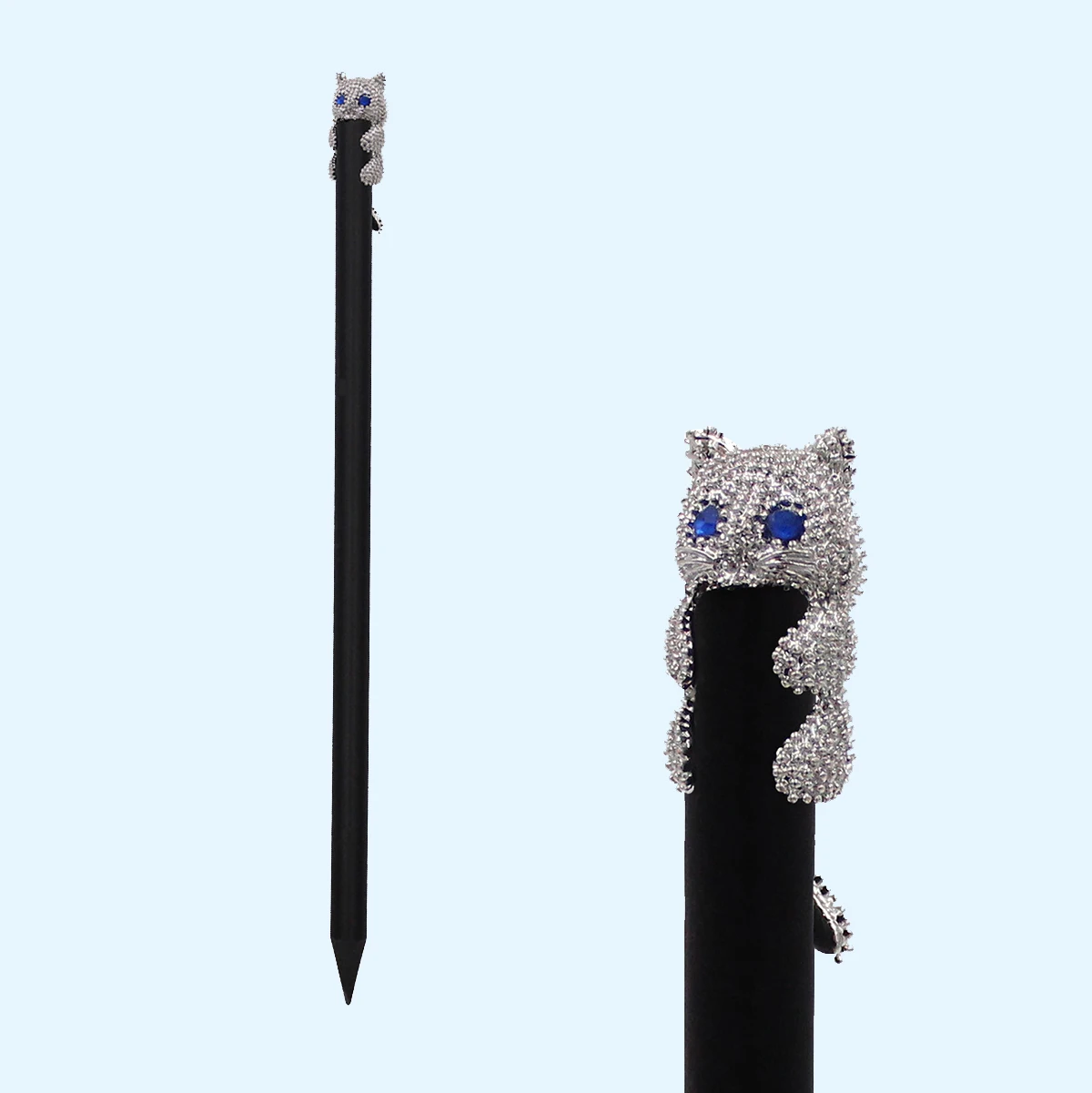 TSKY Hot Sale Pencil With Topper,Metal Cat Topper Animal Pencil