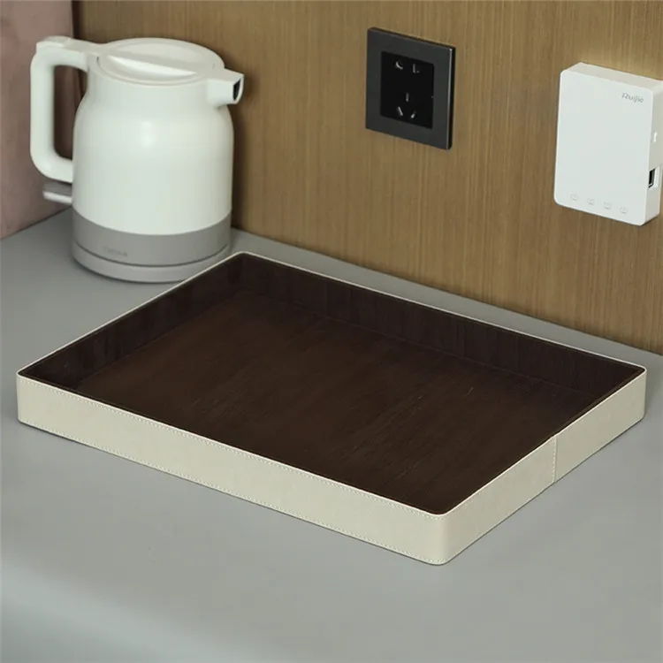 High-end Customize Design Logo Tissue Box Cover leather Hospitality Supplies Accessories amenities set for hotel
