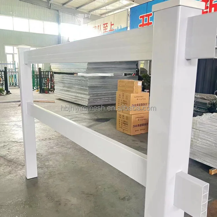 Cheap White Plastic Vinyl PVC Horse Fence UV Resistant 3 Rail Plastic Vinyl PVC Horse Fence