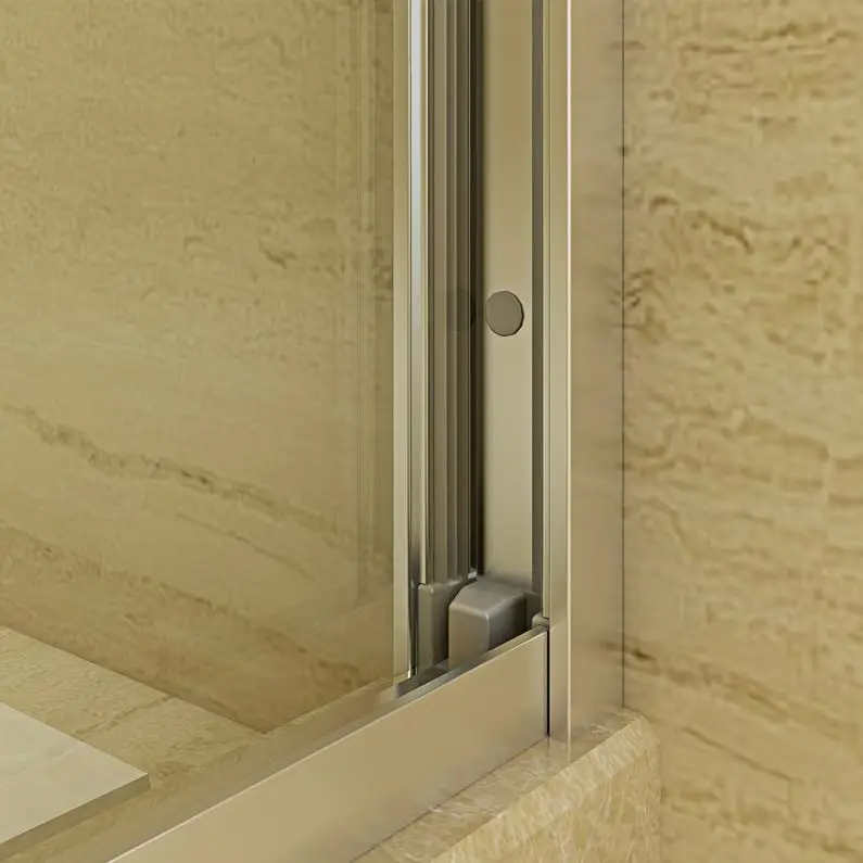 Frameless Tub Sliding Glass Rotating Hinge Shower Door