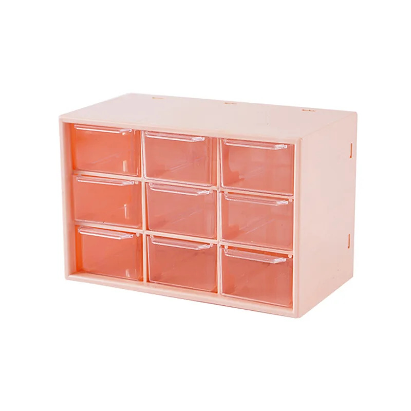 New design high quality girls desktop dustproof jewelry cosmetics plastic drawer storage box