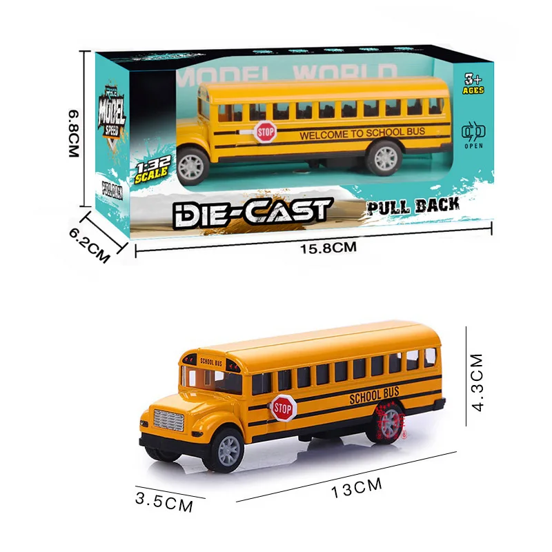 Wholesale 1:32 School Bus Metal Car Toy Alloy Model Car Pull Back Diecast Model Vehicle