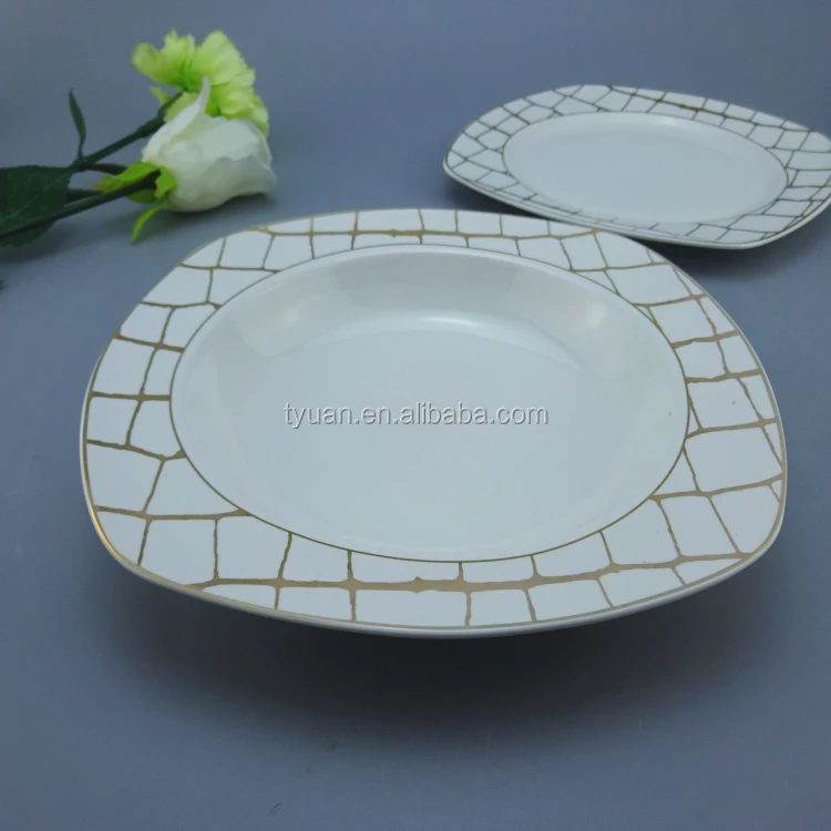 High quality popular design bone china arcopal dinnerware square italian dinner sets