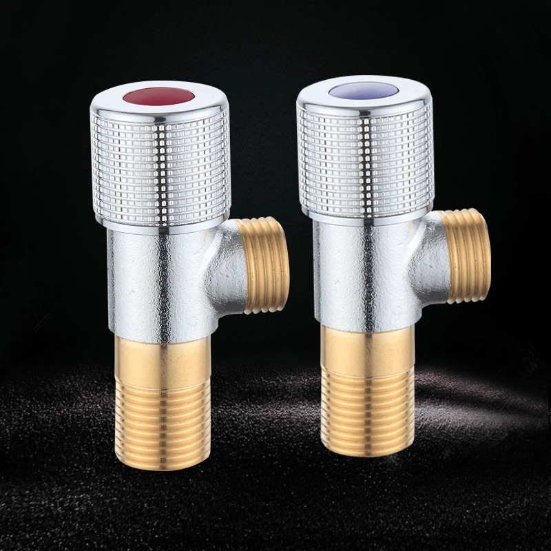 brass angle valve Cold Hot Water Stop High Quality Material Durable Bathroom Basin Faucet angle valve