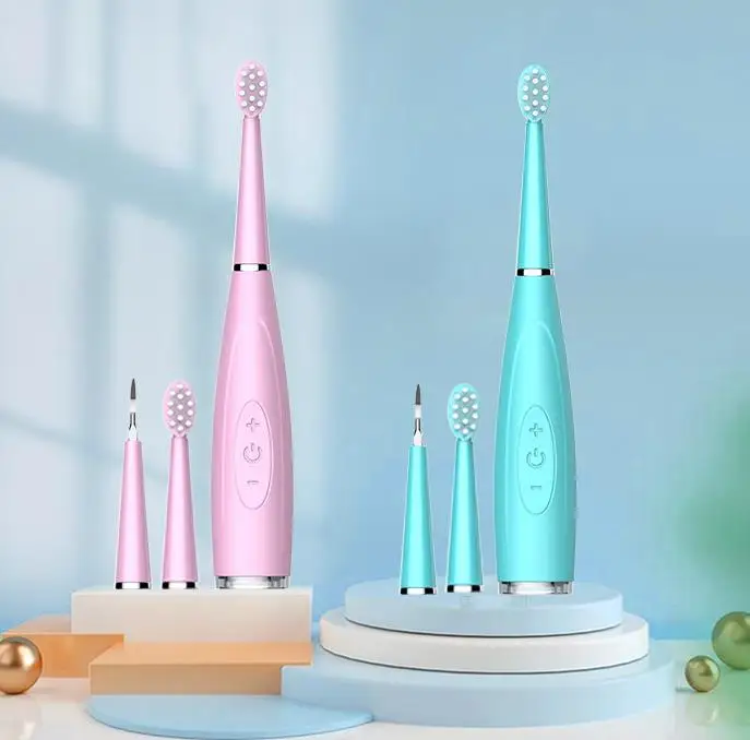 2-in-1 Charging Automatic Teeth Cleaner Adult Men Five Modes Dental Cleaning Set IPX7 Waterproof Electric Toothbrush