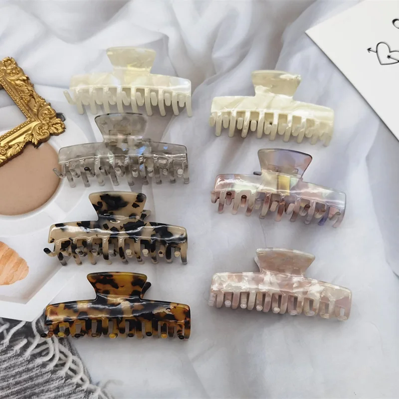 New simple color small grab-clip acetic acid mini grab-clip flowers small hair claw clips acetate hair claw