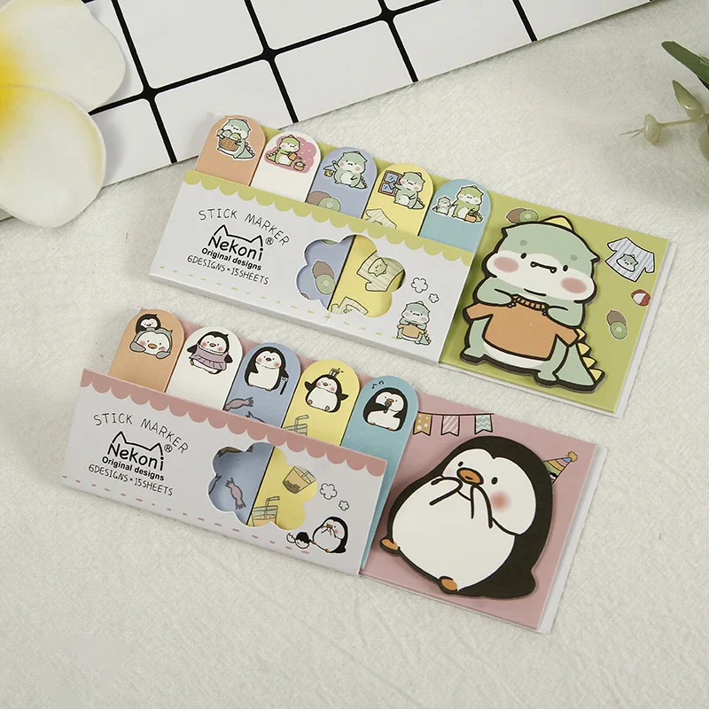 Creative stationery sticky note paper tape holder with removable sticky note note sticker sticker