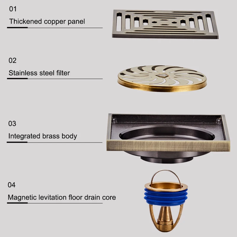Pexmax Brass Bathroom Anti Odor Floor Drain Core Insert Floor Drain Anti-odor Floor Drain
