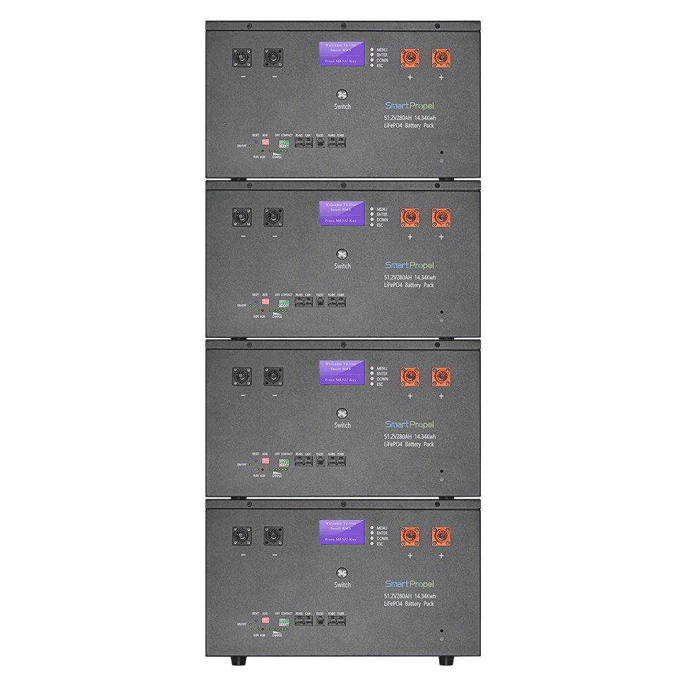 ESS 48V 51.2V 280Ah LiFePO4 Battery Module with Rack 15kwh 30kwh 45kwh 60kwh 75kwh Lithium Ion Battery Solar Home Energy Storage