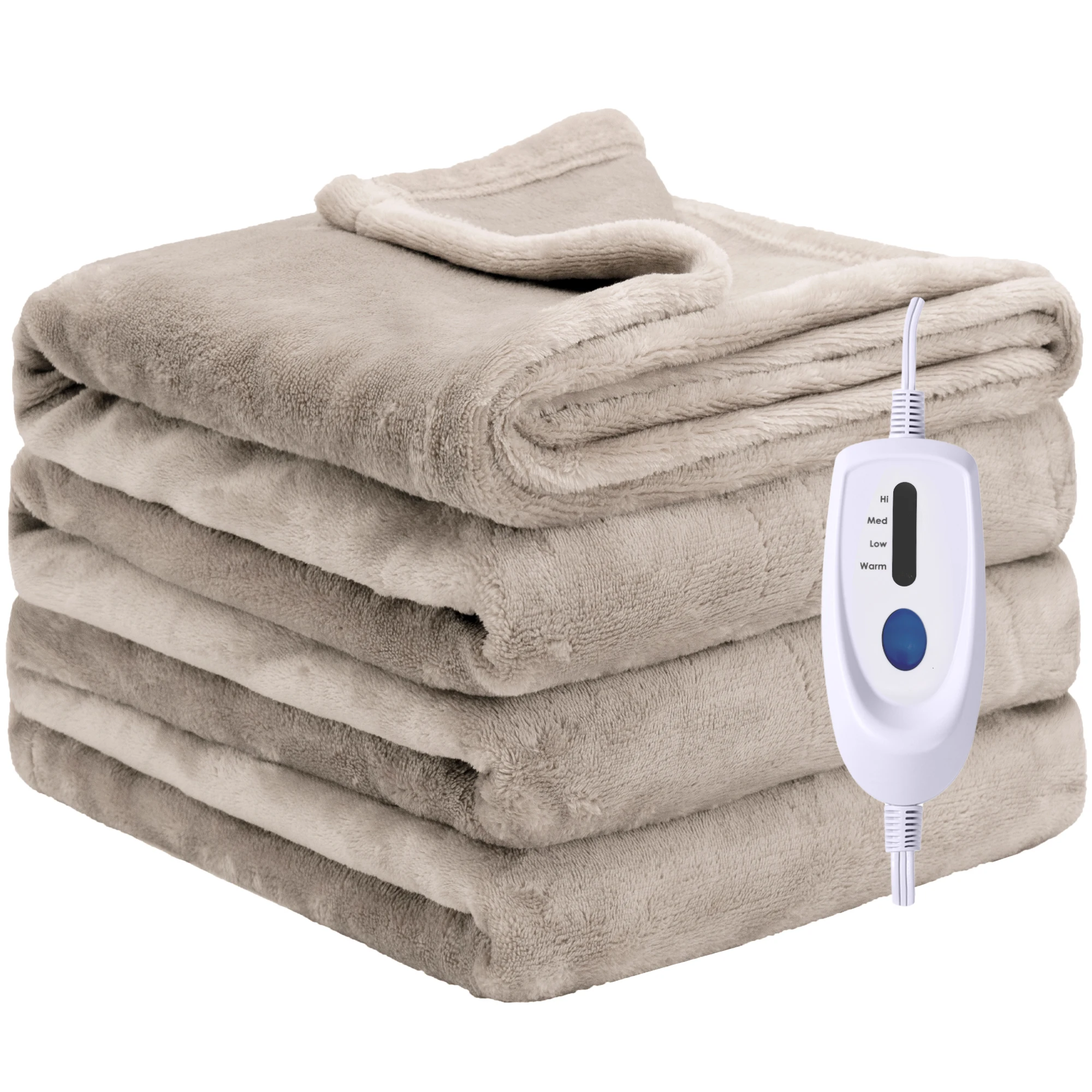 Polyester Washable Double Digital Heated Electrical Blanket Composite Cure Under Bed Warmer Electric Throw Blanket