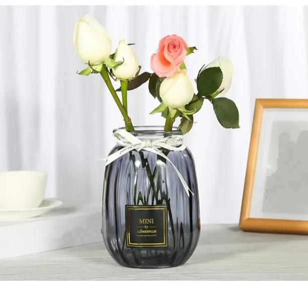 glass flower vase Modern Fashion Transparent Glass Vase Manufacturers for home decoration