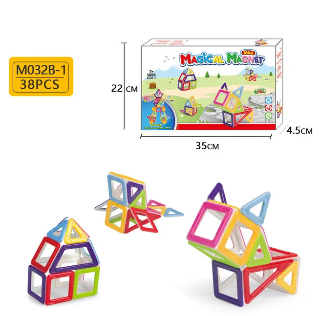 
Blocks toys 3D magnetic building block set 102pcs with high quality educational toy 