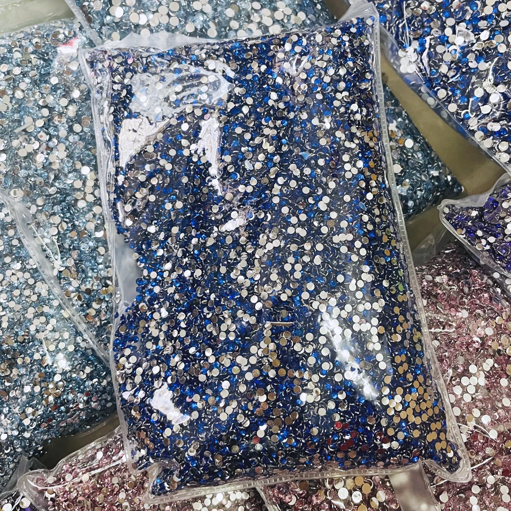 Yantuo Wholesale Assorted Plastic Flatback Ab Clear Resin Rhinestone Foiled Crystal Flat Back Resin Stones