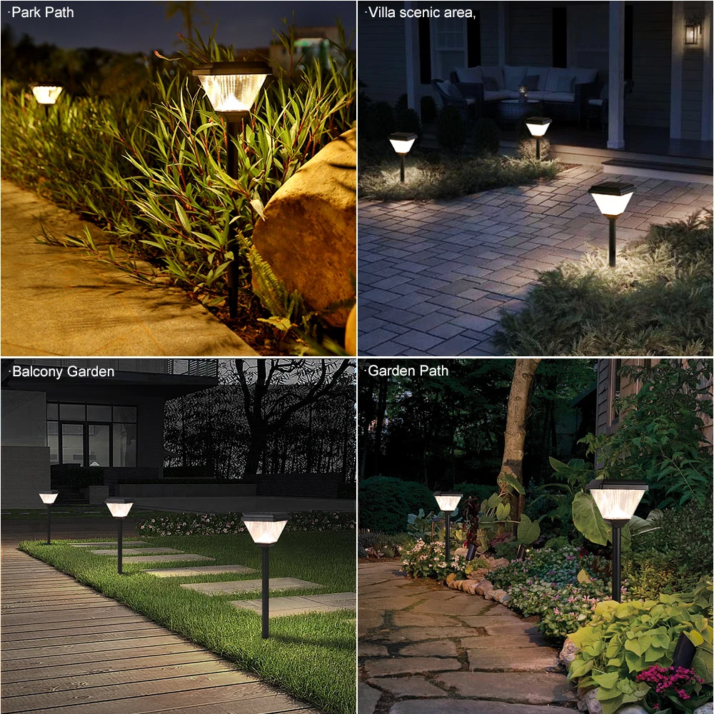 Круглая наружная декоративная лампа для парка и площади, светодиодный источник света, садовые солнечные фонари для газона