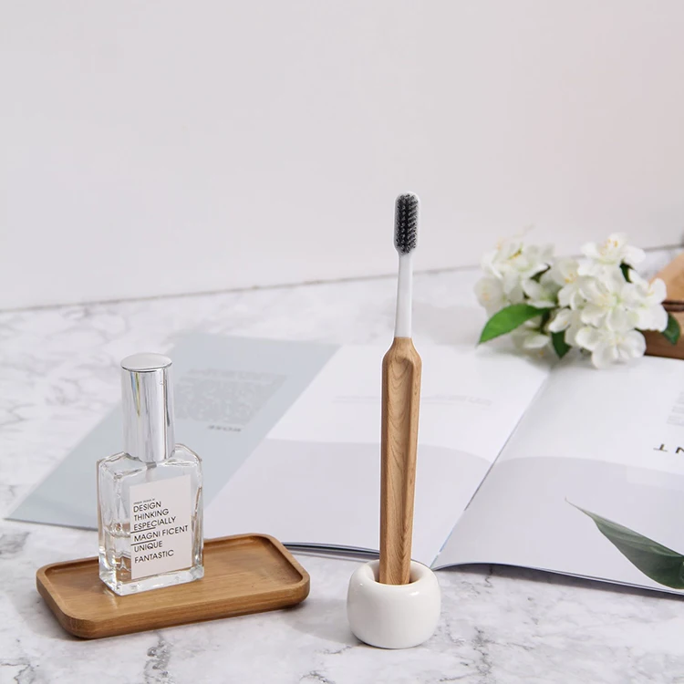 LULA Custom Logo Soft Slim Charcoal Bristle Tooth Brush Adult Toothbrushes Eco Friendly Bamboo Toothbrush