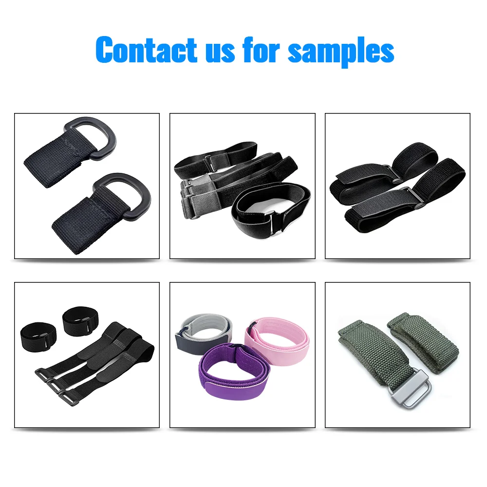 Manufacturer Customized  Elastic  Velcro Eco-friendly Heavy Duty Hook and Loop Cotton Adjustable Hook And Loop Strap Fasten Tape