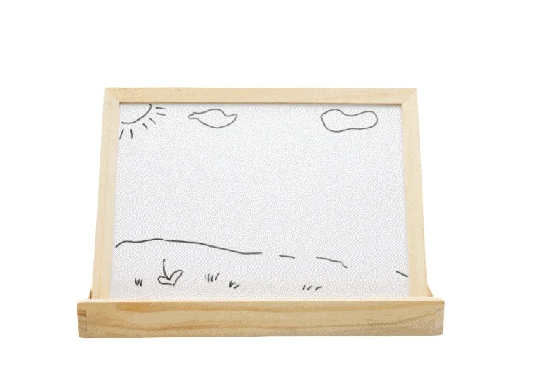 Double Side Magnetic Easel & Dry Erase Board Wooden Educational Toys for Kids 2-4 Years DIY Puzzles & Games Boxed