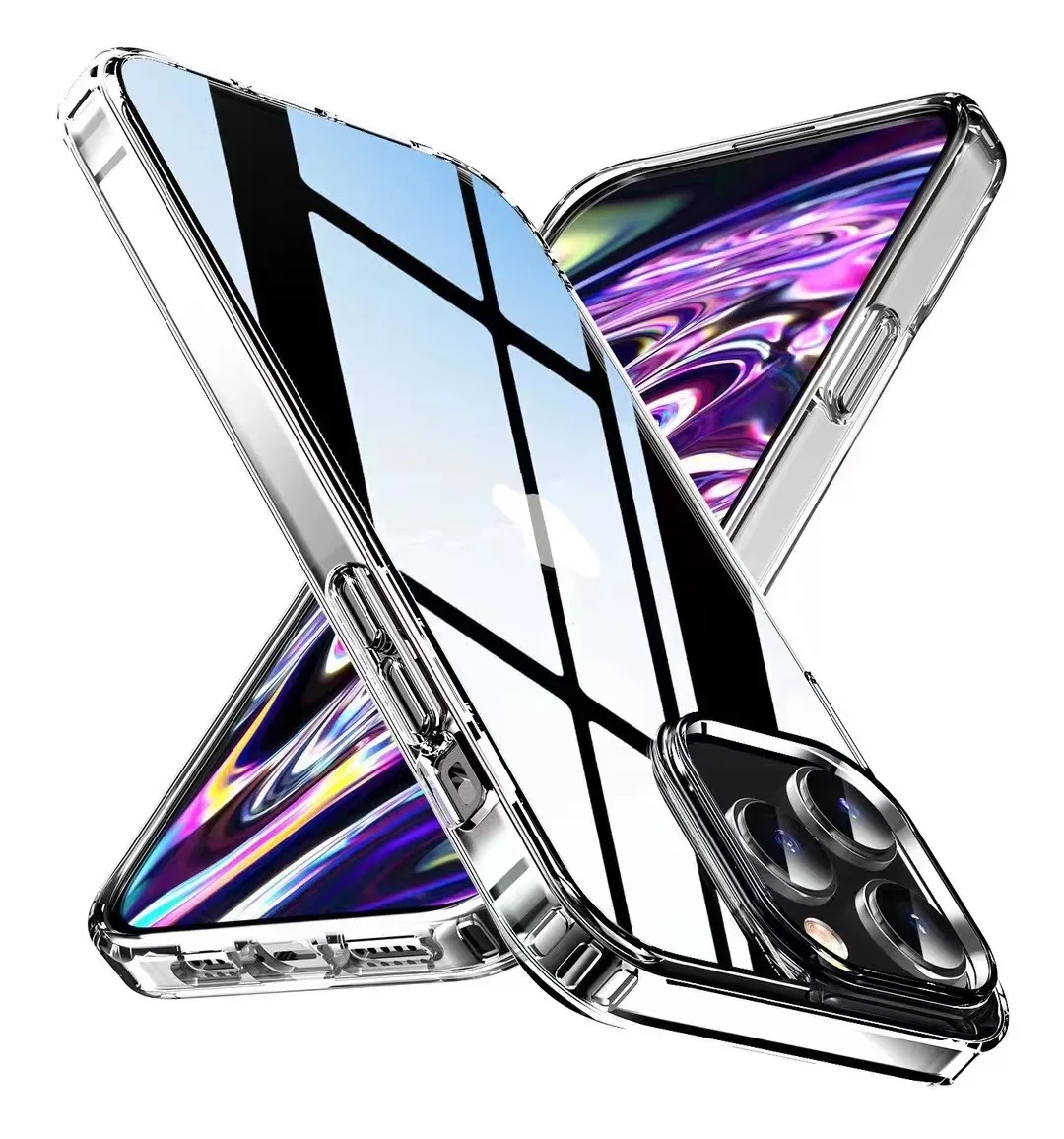 For iPhone 14 Clear Phone Case Support Wireless transparent Shockproof Crystal Mobile Phone Back Cover Case for iPhone 14 13 12