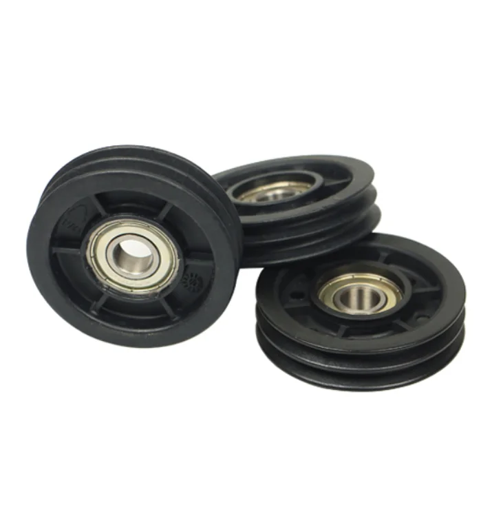 Wholesale custom mold injection nylon roller u groove pulley wheels with bearing