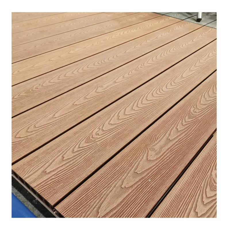 Eco-friendly 3d deep embossing wpc composite decking for Swimming pool use