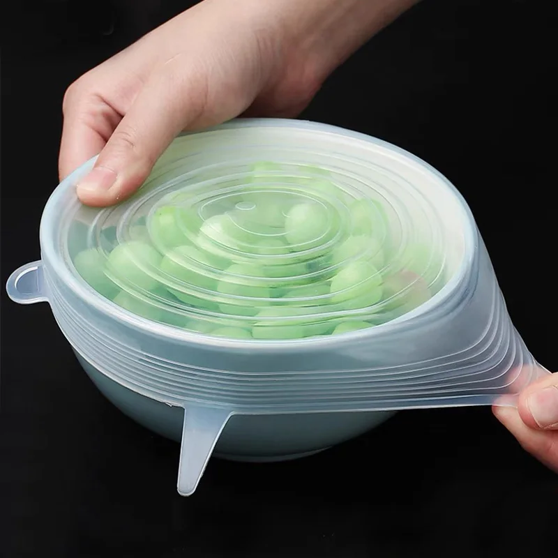 BAP free  Silicone Stretch Lid/Reusable Seal Stretch Covers lids  Food For Fruits Meat and Vegetables