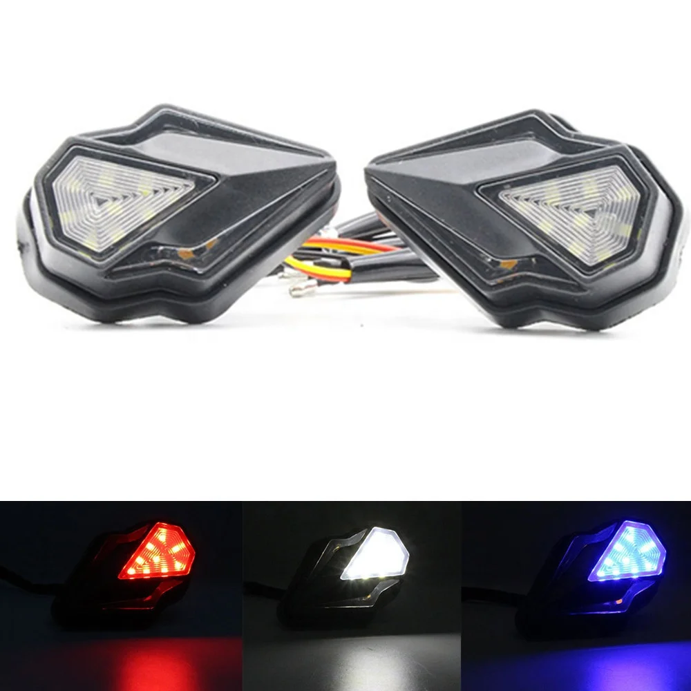 REALZION LED Motorcycle Turn Signal Lights Universal Flush Mount Blinker Flashing Light Motorbike Daylight Indicators Lamp