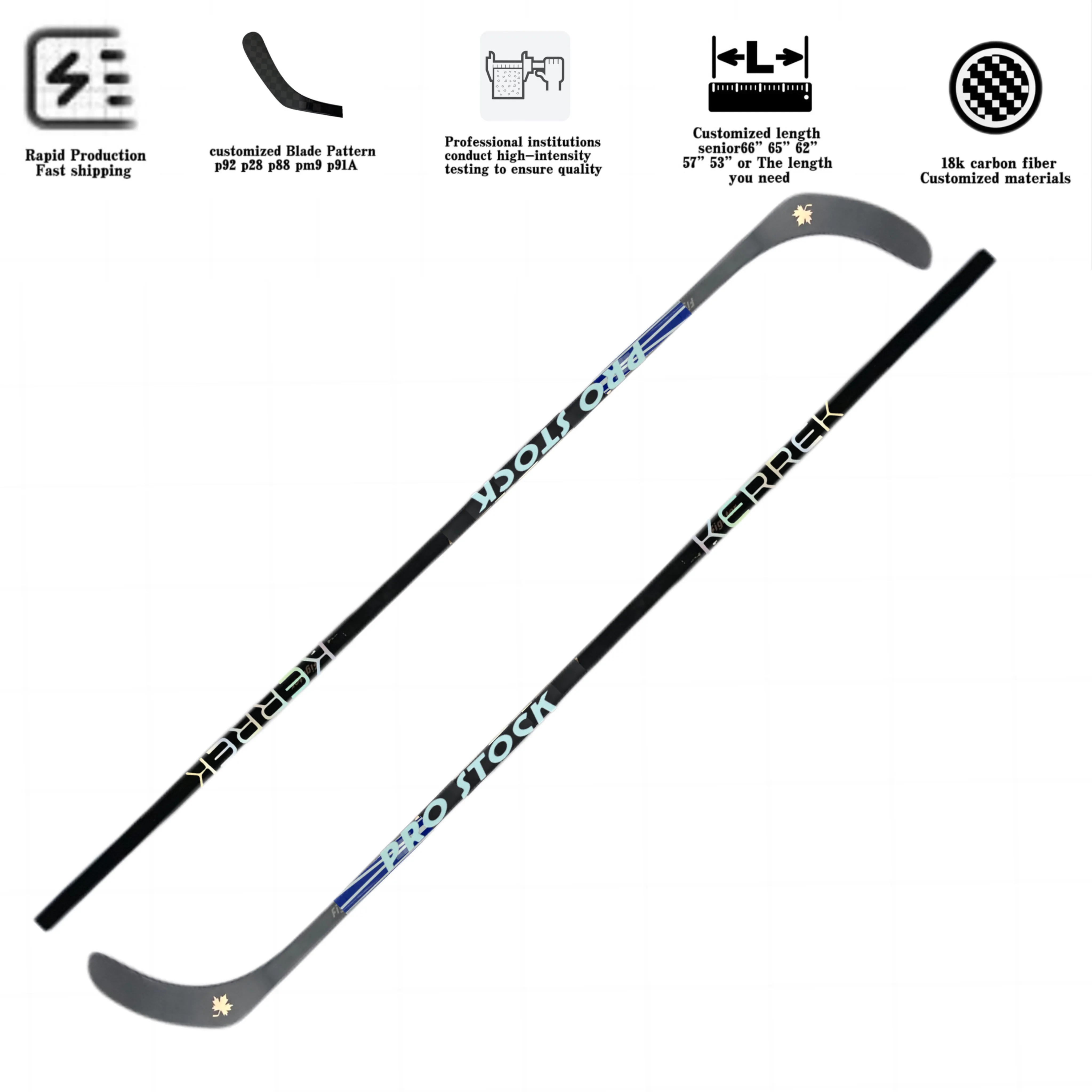 Factory Latest Professional Finely Processed Indoor Junior Butt Ends Custom Easton Fiberglass Mini  Beer Tube Ice Hockey Stick