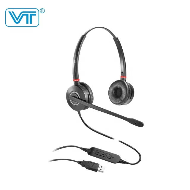 
Call Center Computer USB Headset with Noise Cancelling Microphone 