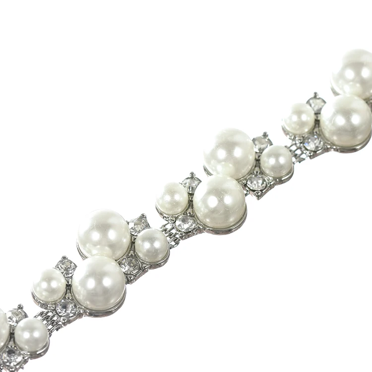 Crystal diamond fashion rhinestone trimming copper chain for women