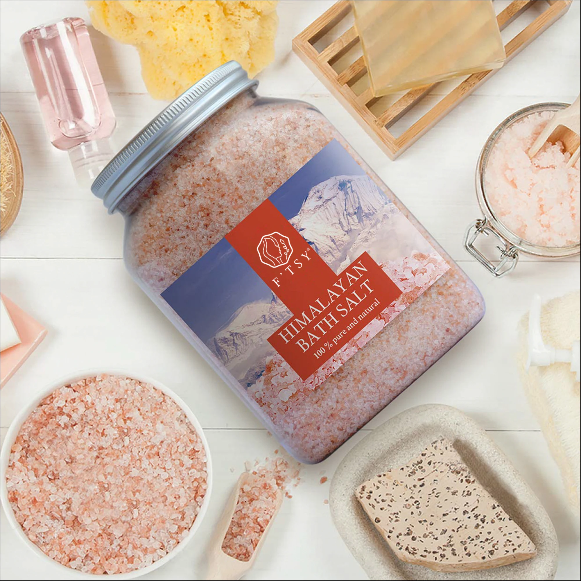 100% Pure & Natural Himalayan Salt Pink Crystal Salt Good Sleep Stress Relief Himalayan Salt