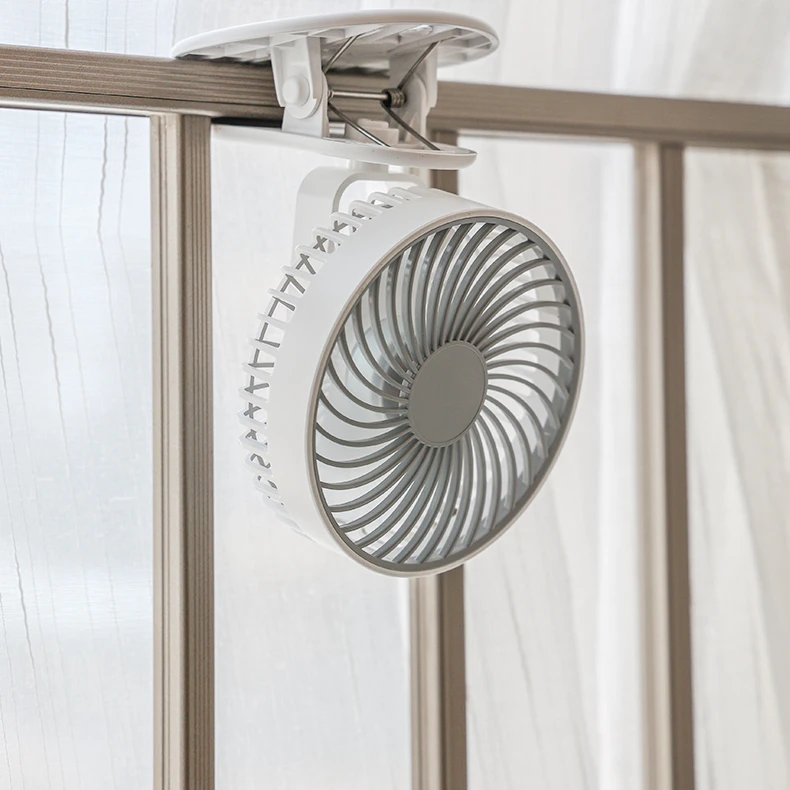 Desk Clip Rechargable Battery Fan, Magnet Feature USB Fan for Home