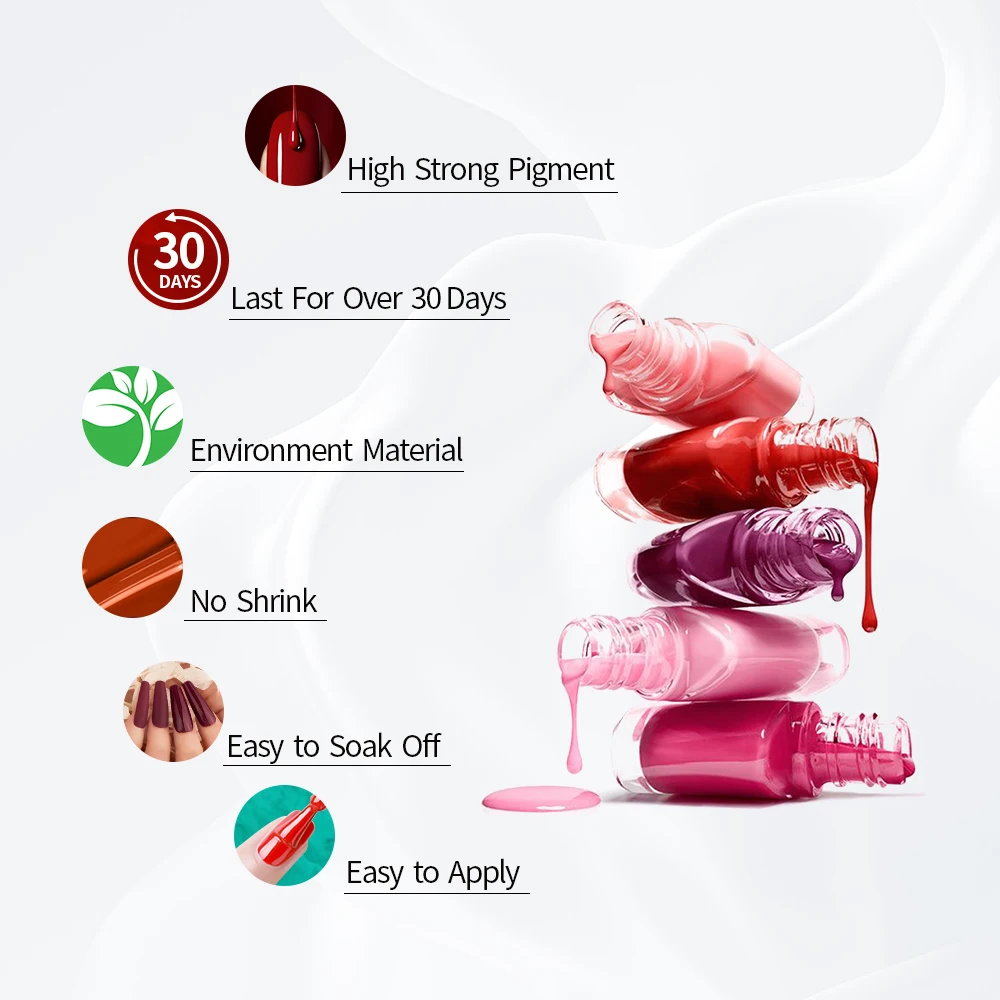 Oem Private Label 15ml Gel Polish Quick Extension Soak Off Led UV Nail Smooth Acrylic Poly Gel