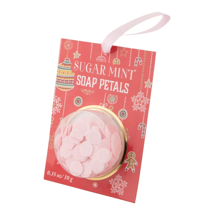 Moisturising Clean Mild Bath Confetti Christmas Series 10g Pink Sugar Mint Petals Hand Soap