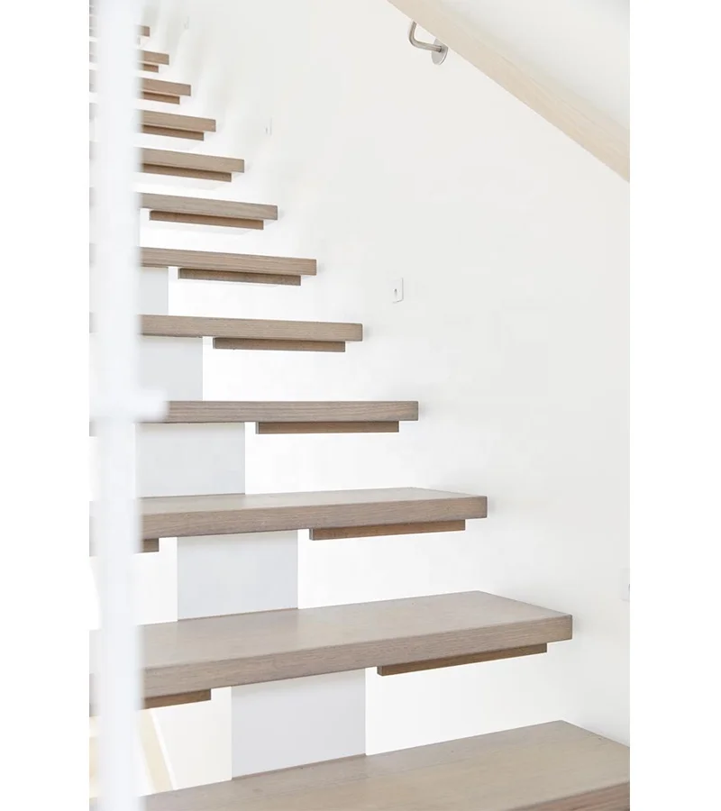 Central Beam Wooden Stair Fence Indoor Staircase Machines Style New Product Loft Staircase For Home Renovation