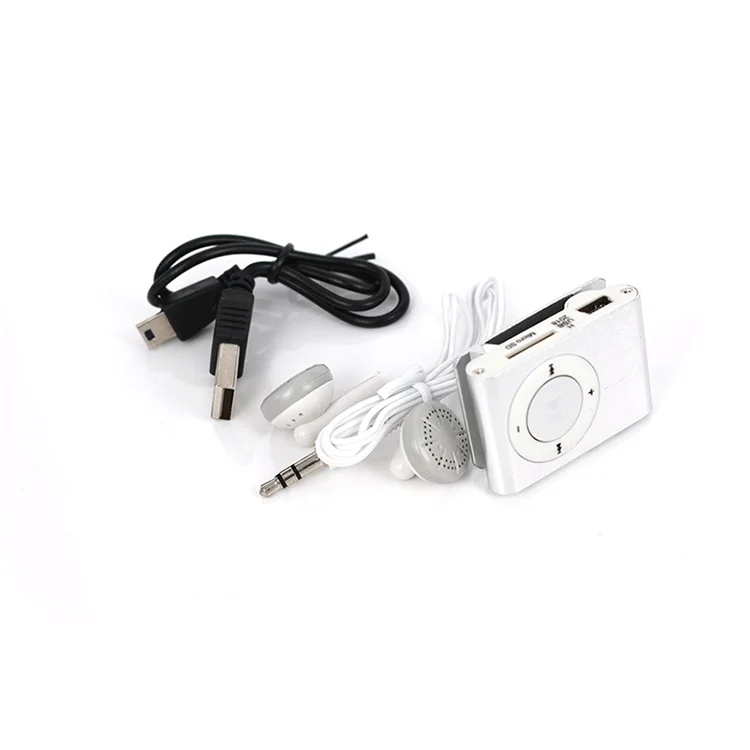 Mp3-плеер Walkman с металлическим зажимом спортивный мини MP3-плеер Usb-кабелем и наушниками поддержка