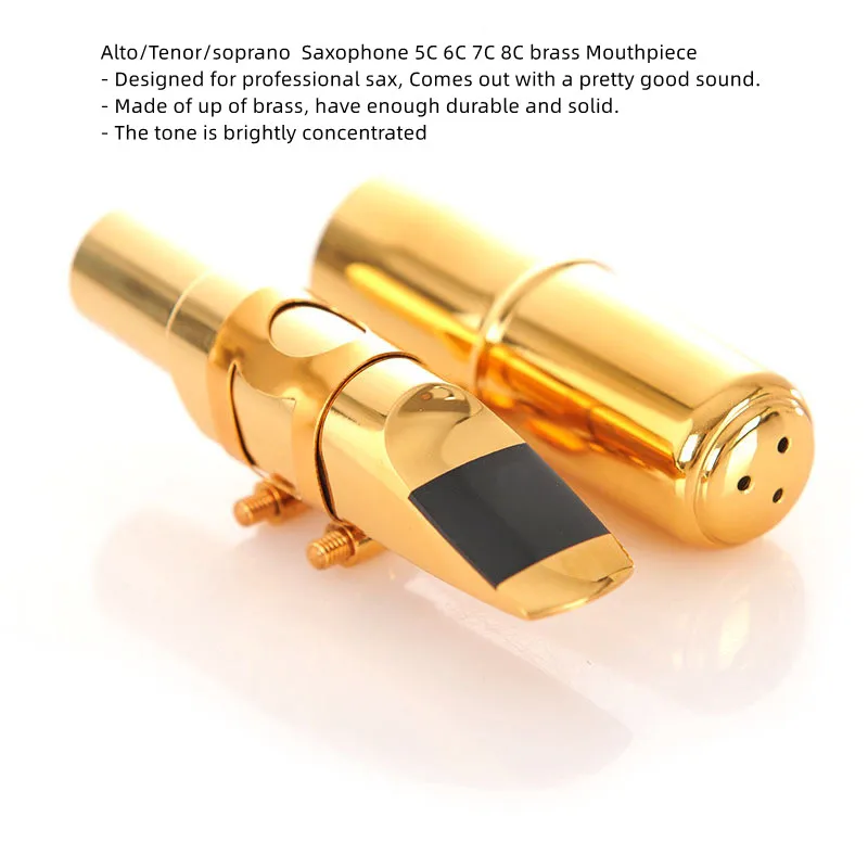 Pure copper tenor alto saxophone metal mouthpieces down b down E saxophone mouthpiece straight tube treble saxophone mouth