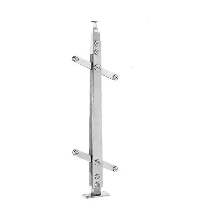 Modern Design Stair Fence Hardware Fittings Stainless Steel Glass Railing Stair Rail Post Handrail Bracket