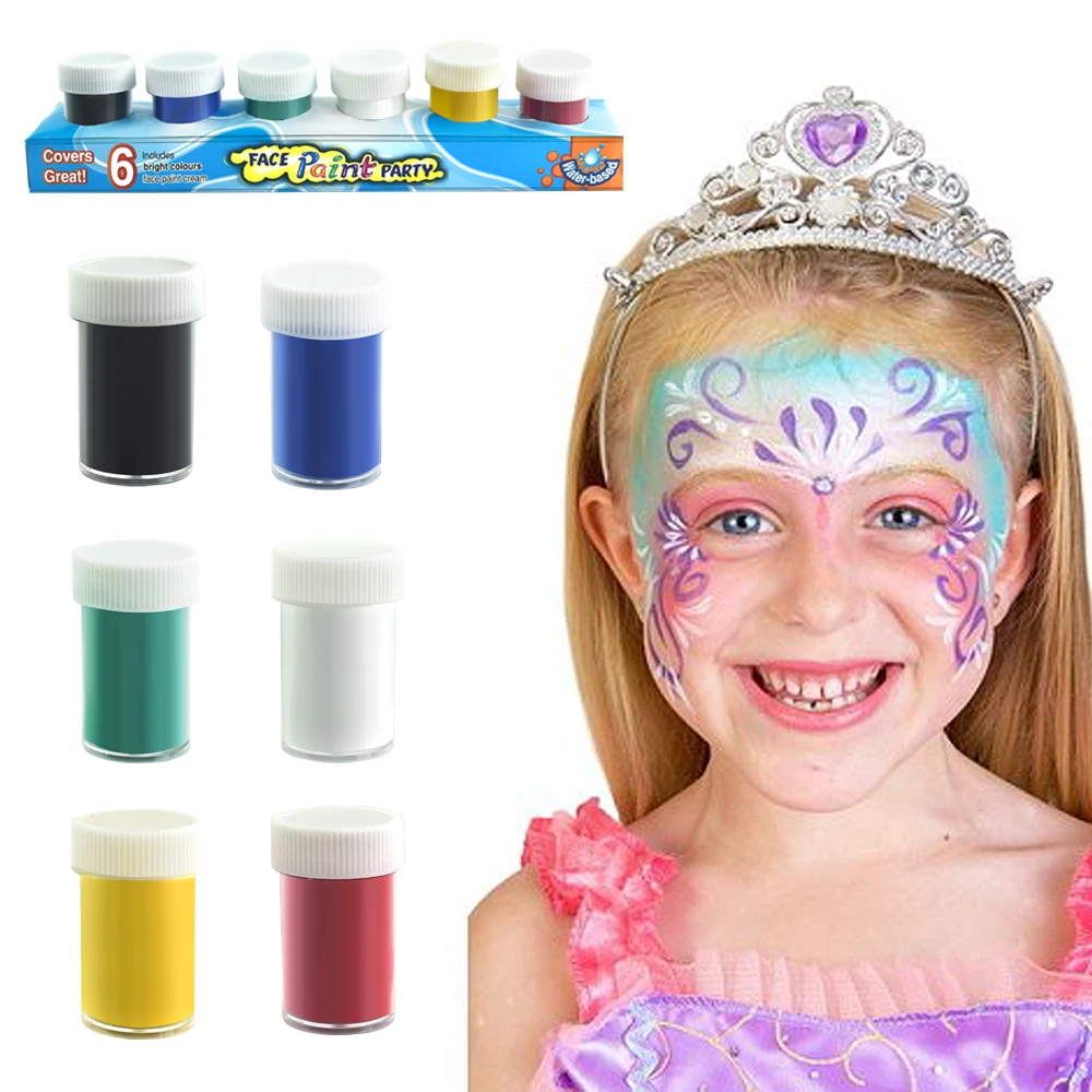 Wholesale Natural Water Activated Face Paint Set Party Makeup Professional Kids Diy Body Face Painting Kit