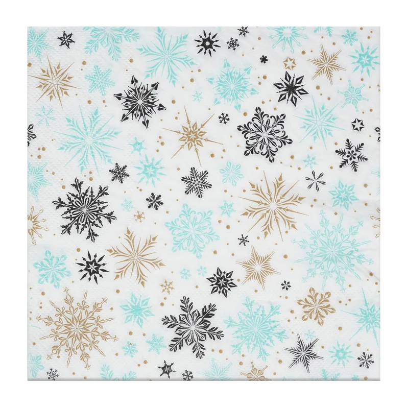 Factory Wholesale Paper Printed Napkins Decorative With Disposable Case