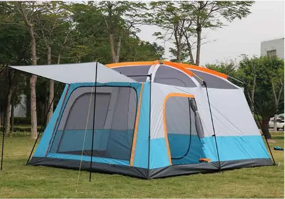 5-8 Person Family Camping Tent 4 Season 2 Rooms 1 Living Room Waterproof Outdoor Tent