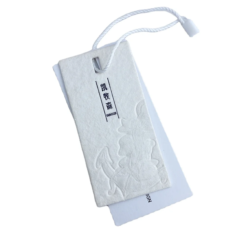 High Quality Brand Name Custom Cardboard in 3 Ply Paper Swing Tags with Printing Logo for Clothes