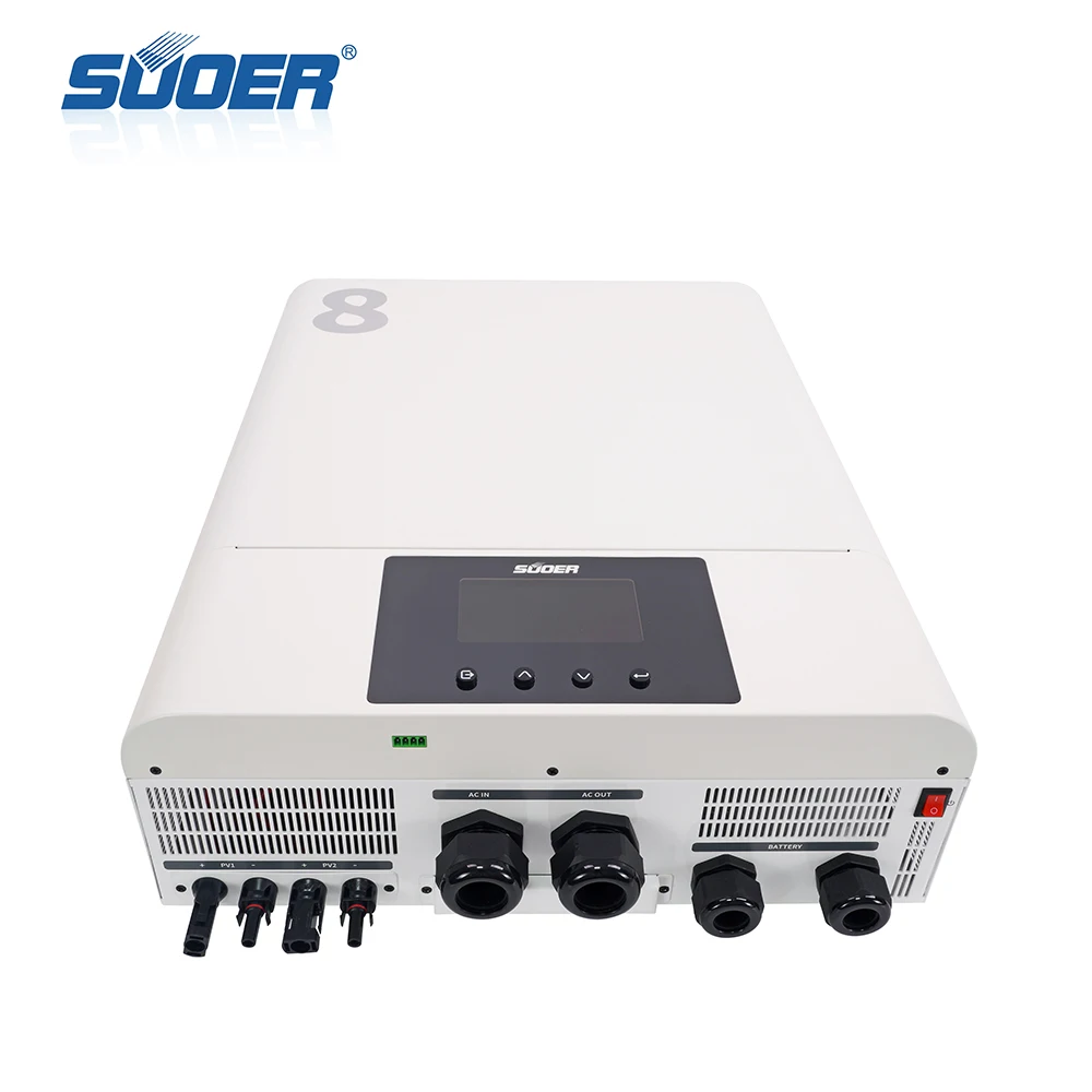 Suoer 120v/240v 48v 12kw Split phase solar inverter pure sine wave inverter with WIFI monitoring for home use for American