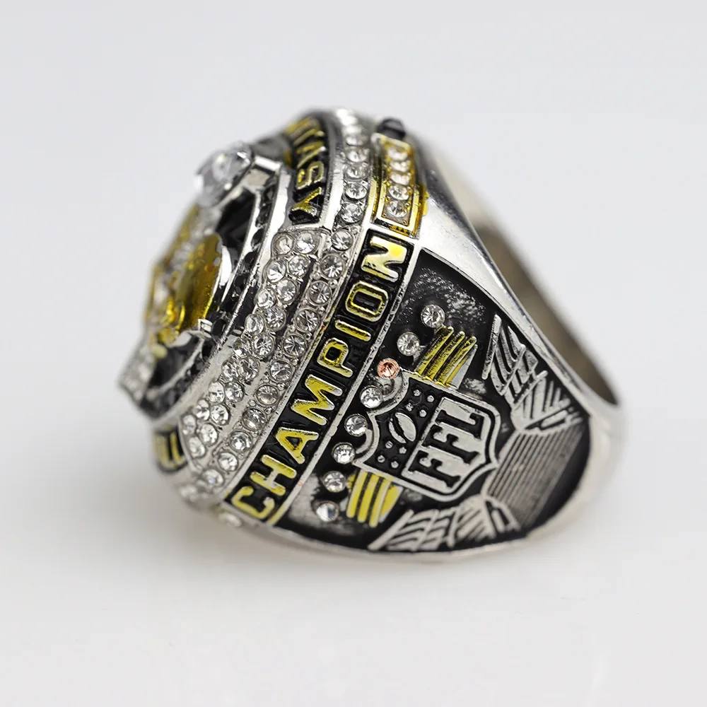 Custom New 2024 Fantasy Football Design League Championship Trophy Zinc Alloy Men Diamond Ring