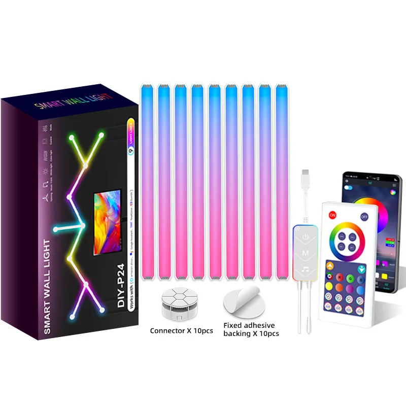 Smart Home Lights RGBIC Wifi Music Sync Modular LED Bars Lighting Game Room Decoration