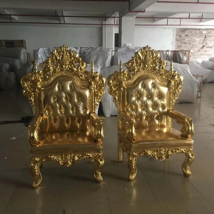 
classical high back king throne wedding chair 