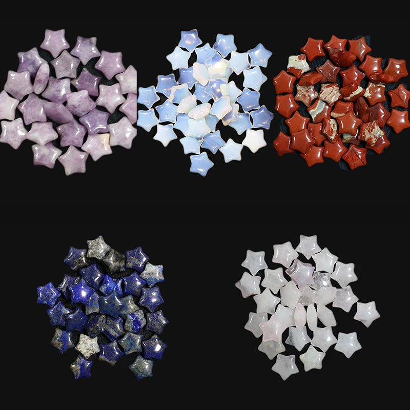 18mm Factory price Wholesale Mini Crystal Carving Polished Star Shape