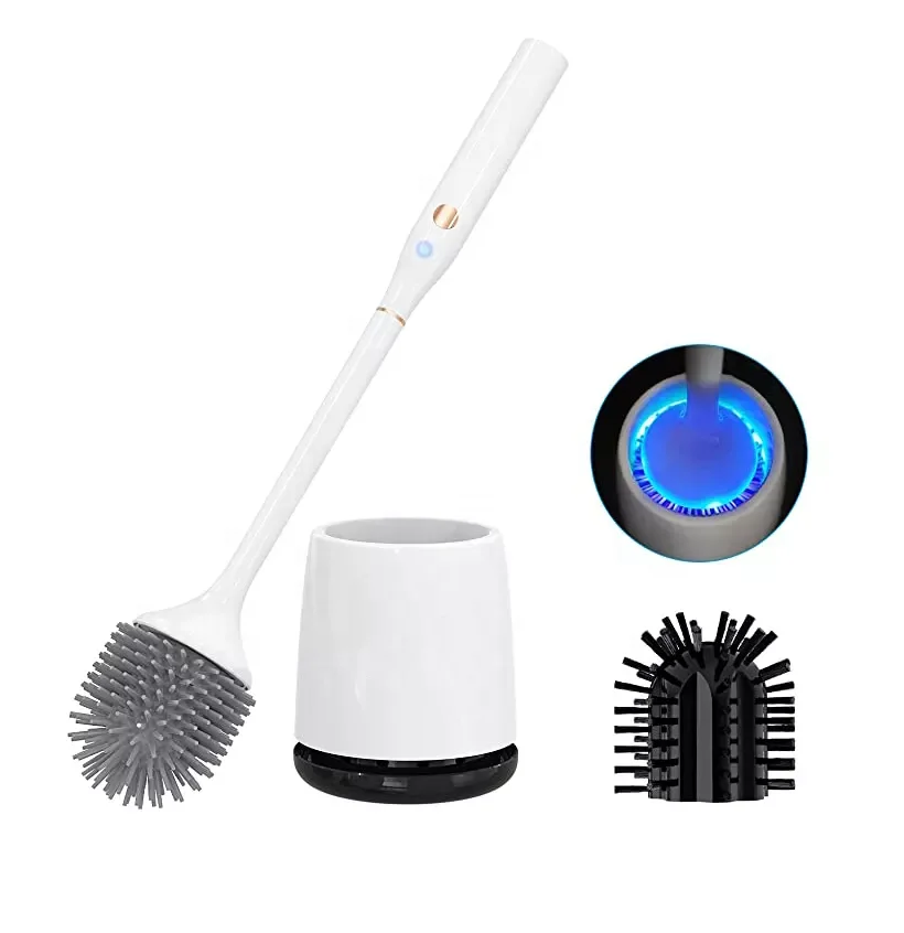 Toilet Electric Cleaner Brush Cleaning Supplies UVC With TPR and PP Brush Heads High Quality 2 in 1 Spin Scrubber Hot Selling