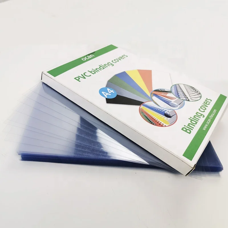 China manufacturer supply ocan A4 super clear pvc binding cover sheets